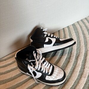 Nike Air Force 1 High Black and White Athletic Shoes